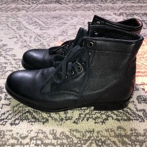 Frye "Tyler"  Black Leather, lace-up, leather boot